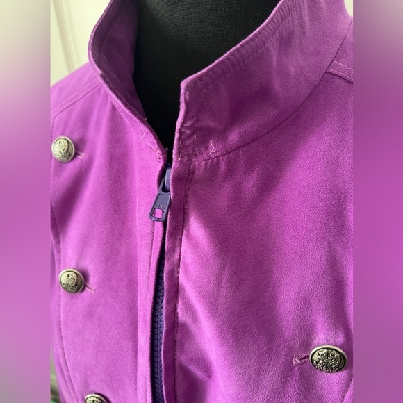 Women's Purple Double-Breasted Jacket - Picture 4 of 16